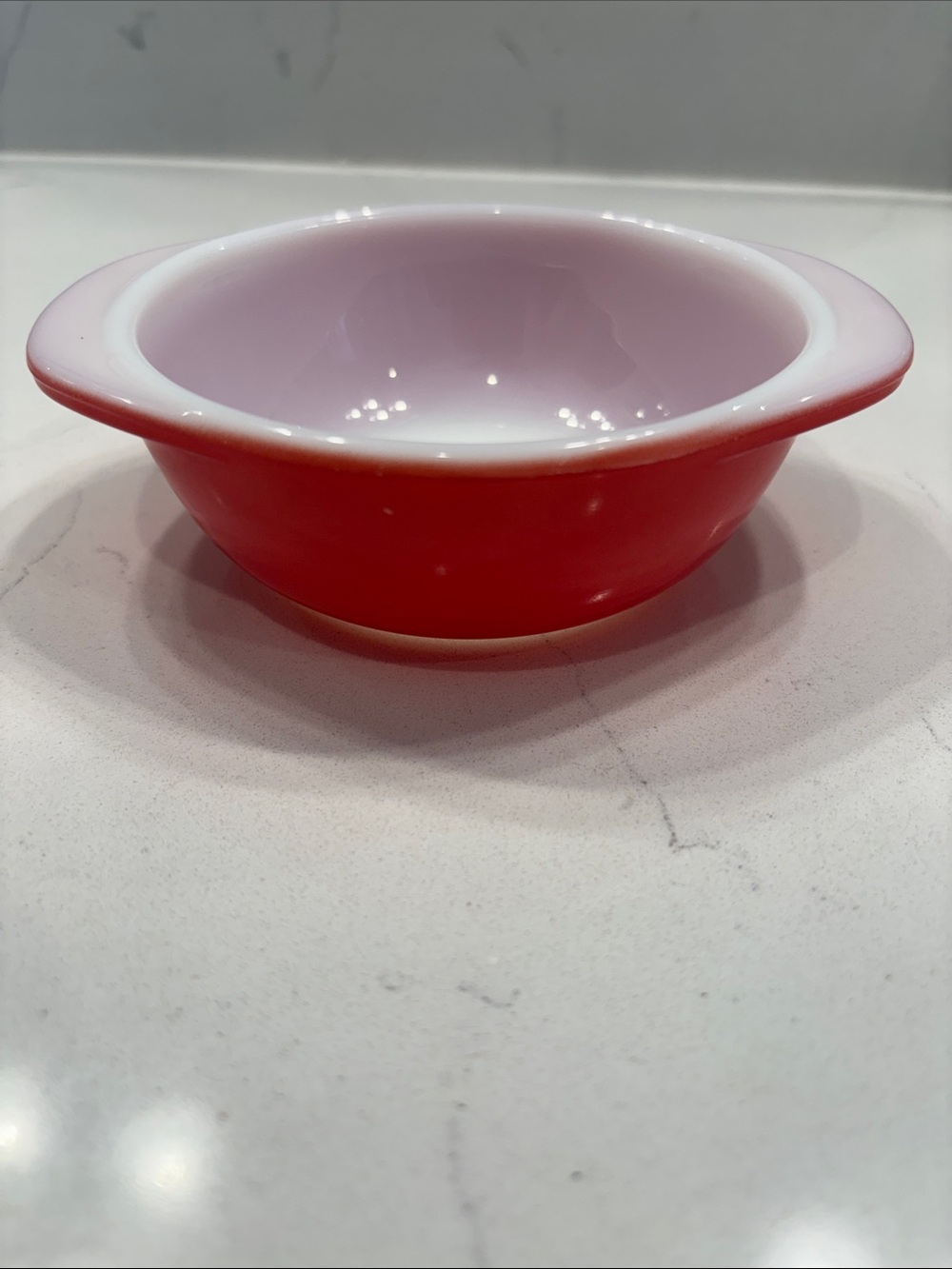 PYREX Flamenco Pink and White Glass Serving Bowl - Home Accents